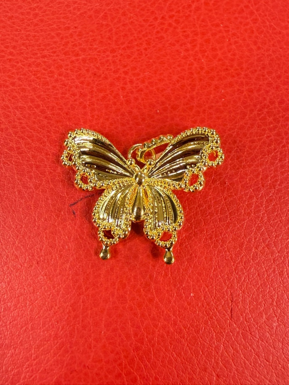 Gold Butterfly Brooch - Women's Accessory